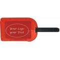 Luggage Tag -Slide-in ID - Transparent Red - 2" x 3-3/8"